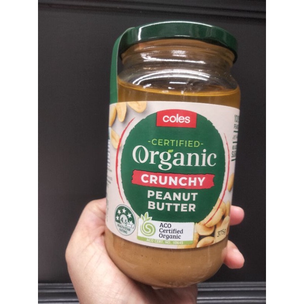 Coles Crunchy Peanut Butter เนยถั่วลิสงชนิดบดหยาบ 375กรัม โคลส์