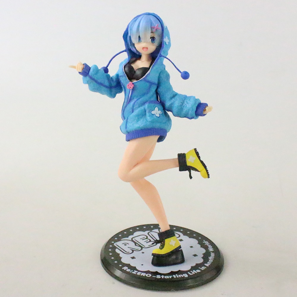 22 ซม.อะนิเมะ Re: ชีวิตในโลกที่แตกต่างกันจาก Zero Rem เสื้อกันหนาวเยาวชนเด็กสาว PVC Action Figures ต