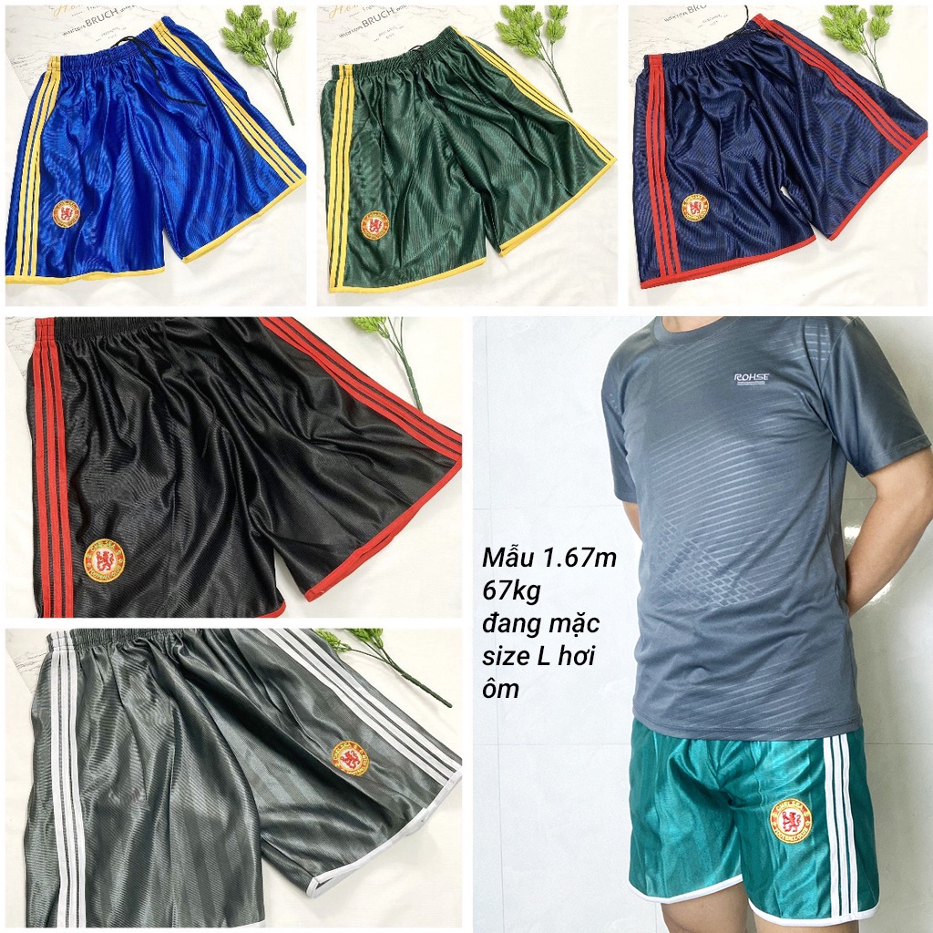 กางเกงกีฬาขาสั้นผู้ชาย 65กิโลกรัม-75กิโลกรัมยางยืดเงาบางและกุ๊นขอบ3แถบ QN85 ไม่ยืด