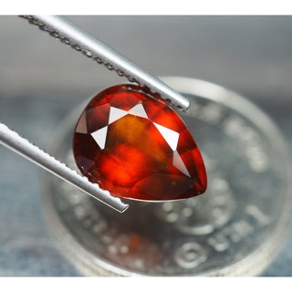เฮสโซไนต์โกเมน (Hessonite) 2.45 กะรัตสีแดงส้ม (14725)