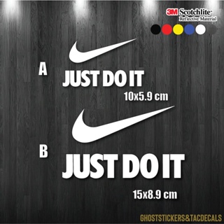 สติกเกอร์ Nike Just do it แต่งรถยนต์ มอเตอร์ไซค์ laptop computer งานตัดสะท้อนแสง3M