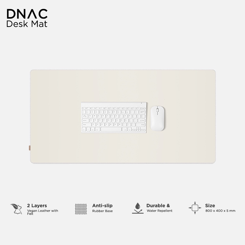 Dnac Desk mat - Minimalist Desk mat Mousepad Leather จาก DNAC - สีเทา