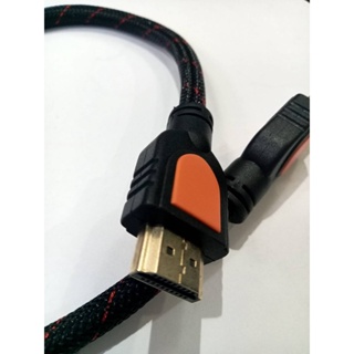 JK [sping] สาย HDMI สั้น1ฟุตสำหรับ HD TV 3D 1080P One Feet HDMI 1.4 braided GOLD