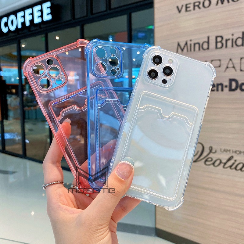 Huawei P50 P40 P30 Pro เคสใส่บัตร กันกระแทก ใส นิ่ม TPU เคสด้านหลัง