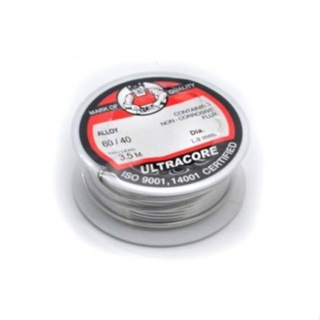 ULTRACORE Lead Soldering  ตะกั่ว ตะกั่วบัดกรี 1.2 มม. x 2 เมตร (1 ม้วน) ผลิตจากตะกั่วคุณภาพสูง