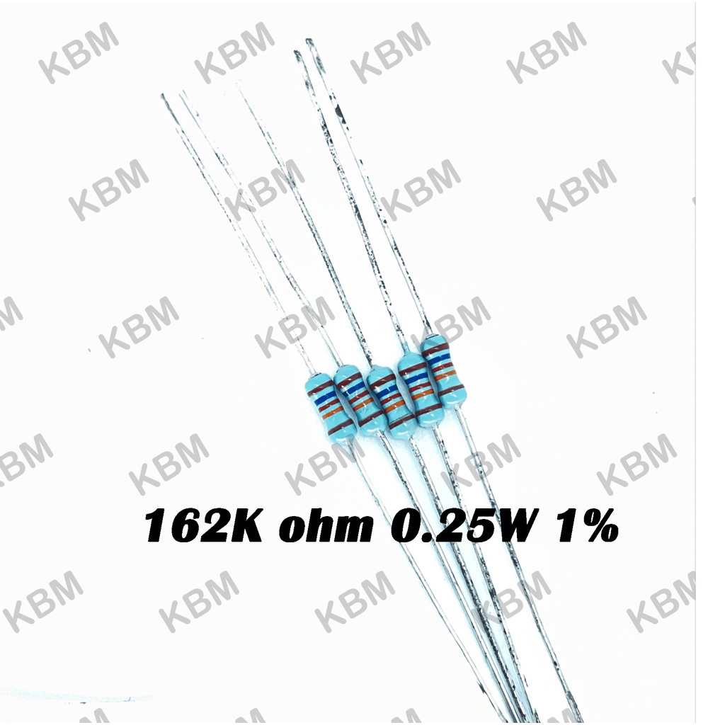 Resistor ตัวต้านทาน 162Kohm 0.25W 1% 165Kohm0.125W 1% 182Kohm 0.25W 1%