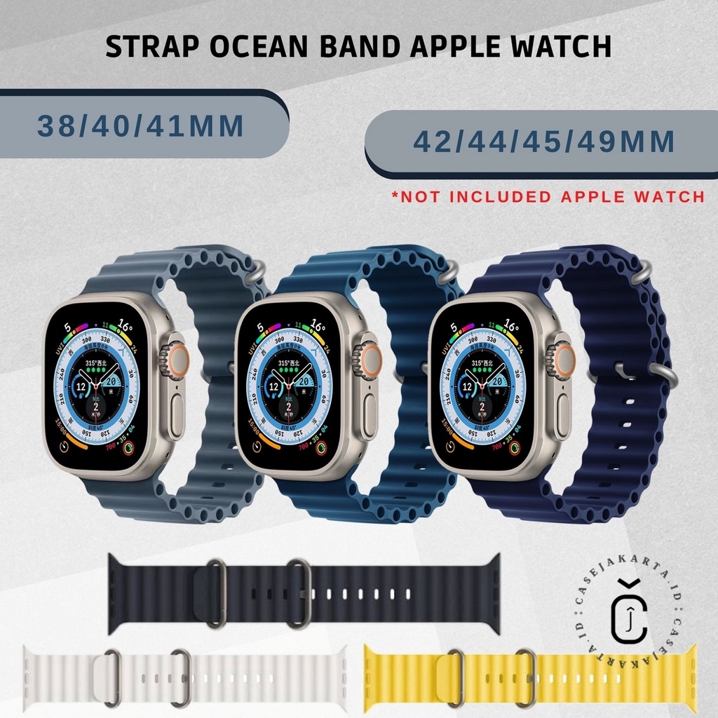 นาฬิกาข้อมือ OCEAN BAND SPORT STRAP WATCH - SERIES ULTRA 9 8 7 6 5 4 3 2 1 SE | ขนาด 38 มม. 40 มม. 41 มม. 42 มม. 44 มม. 45 มม. 49 มม | สายนาฬิกาข้อมือสมาร์ทวอทช์ สไตล์สปอร์ต สําหรับ apple watch iwatch iwo