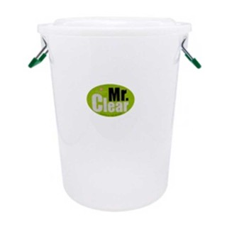 ถังน้ำพลาสติกพร้อมฝา ความจุ 8 แกลลอน สีขาว รุ่น 888AP Plastic water bucket with lid, capacity 8 gallons, white, model 88