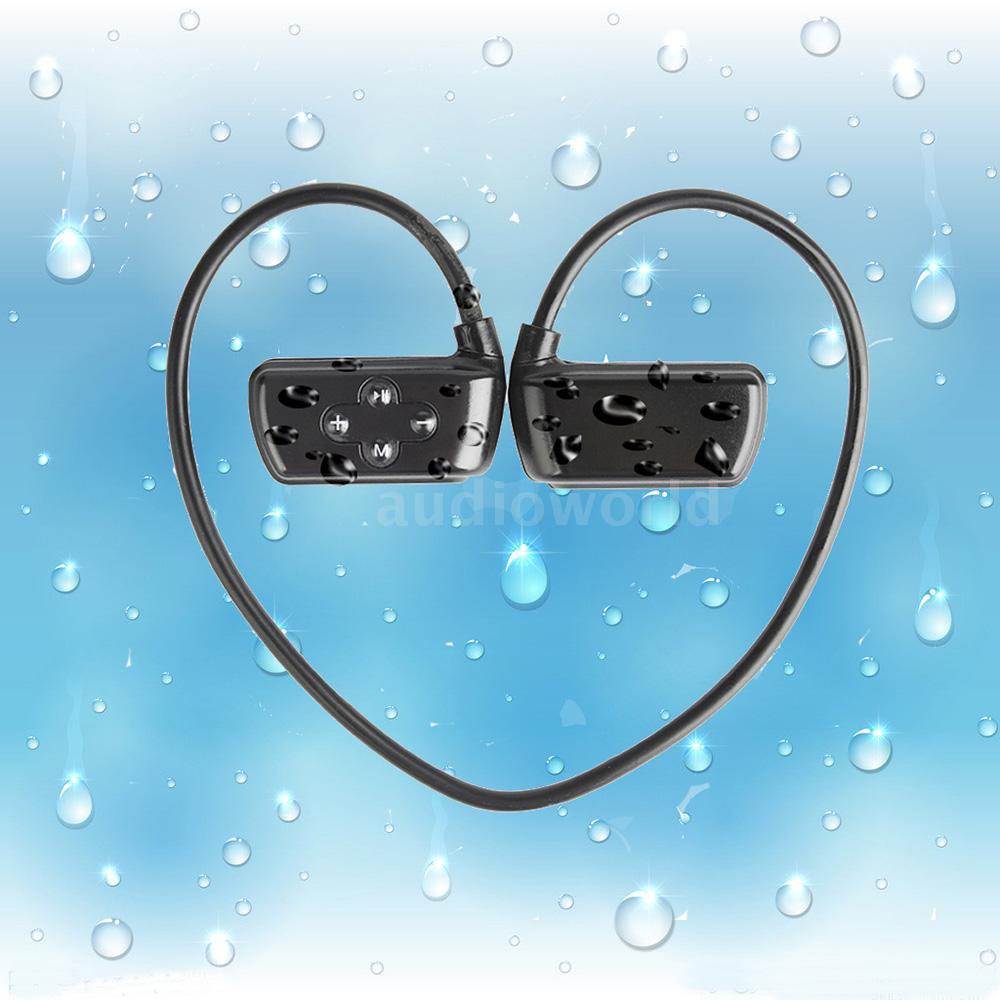 ღღ★HYC-901 Wireless Bluetooth 5.0 Headphones IPX8 Waterproof Swimming Sports Headset with Mic 8GB MP3 Player Bluetooth E