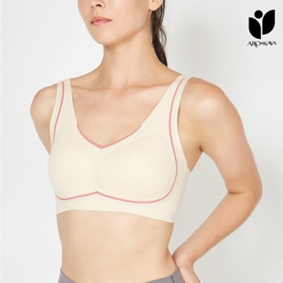 Arokaya Yoga Bra / บราสำหรับใส่เล่นโยคะ / สปอร์ตบรา / เสื้อชั้นใน / รุ่น AB2102 - สีเนื้อ