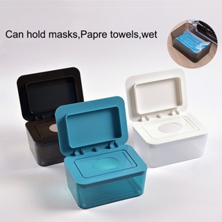 Wet Wipes Dispenser Storage Box Organizer Household Dry Wet Tissue Paper Case Box With Dust-proof Lid For Home Office St