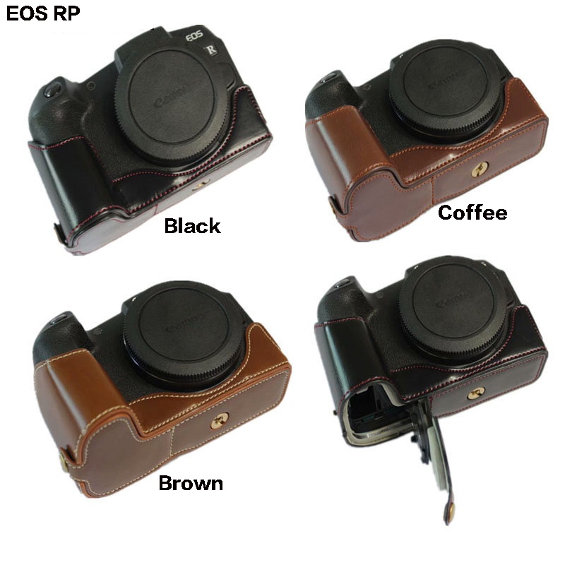 เคสกระเป๋าใส่กล้องดิจิทัล หนัง Pu สไตล์เรโทร สําหรับ Canon EOS R RP R5 R6 M200 M50 M6 G5X 6D Mark II 6D2 G5XM2 M50II M6II