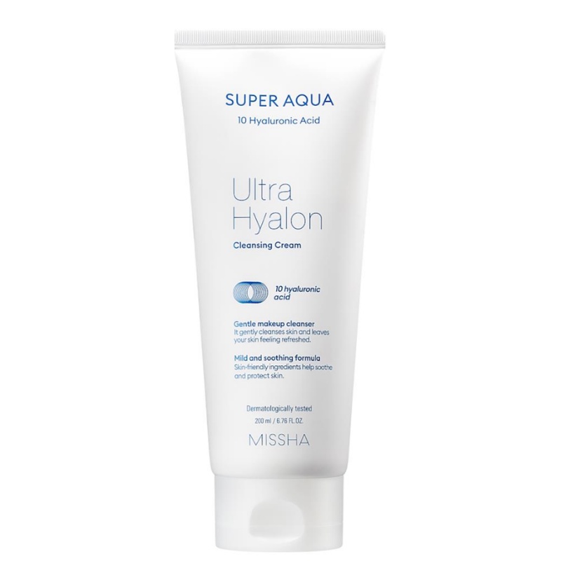 MISSHA Super Aqua Ultra Hyalron Cleansing Cream 6.67 fl.oz / 200ml (วันหมดอายุ: 2028.12)
