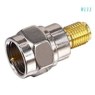 อะแดปเตอร์แจ็คเชื่อมต่อ RF Coaxial Coax F Type Male Jack to SMA Female Plug