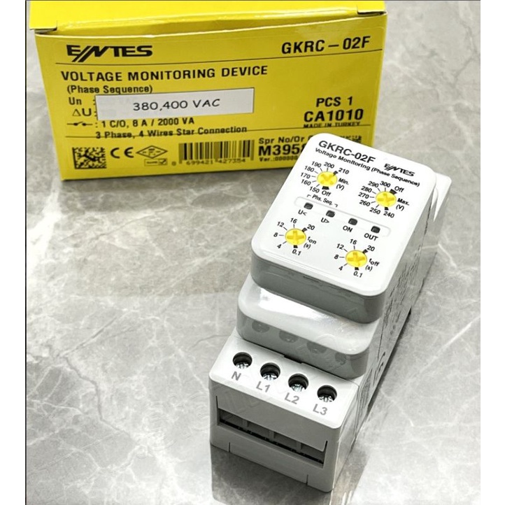เฟส โปรเทคชั่น ENTES  GKRC-02F 3P4W Phase Sequence Phase Protection เช็คกันไฟตก ไฟเกิน