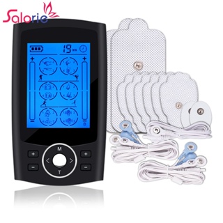 Salorie Tens เครื่องนวดร่างกายไฟฟ้า 24 โหมด ชาร์จ USB ดิจิทัล เครื่องกายภาพบําบัดกล้ามเนื้อ