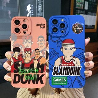 เคสโทรศัพท์มือถือ ขอบสี่เหลี่ยม แบบเต็ม ลาย Midorikawa Hikaru hanamichi Rukawa Kaede สําหรับ iPhone 14 Plus 13 Pro Max 12 iPhone 11 XR 8 7 SE 2022