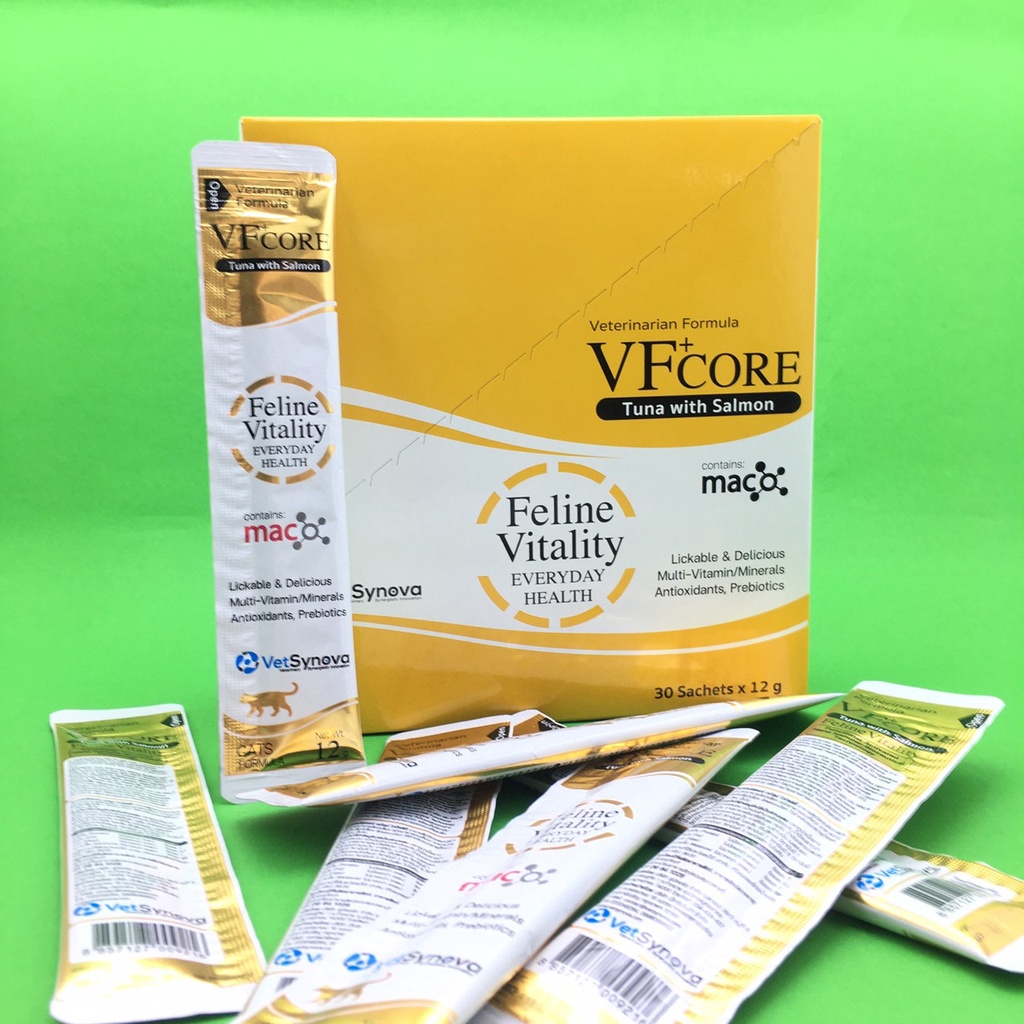 ขนมแมวเลีย VFcore วิตามินรวม แมวเลีย เสริมวิตามิน สีทอง