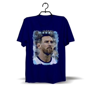 เสื้อยืด พิมพ์ลาย DTG DTF DESIGN MESSI Face สําหรับผู้ชายเสื้อยืด