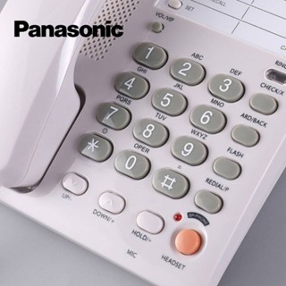 โทรศัพท์บ้านแบบมีสาย โทรศัพท์บ้านสำนักงาน Panasonic KX-T2375JW โทรศัพท์บ้าน จอแสดงผล LED สมุดโทรศัพท์ พลักแอนด์เพลย์