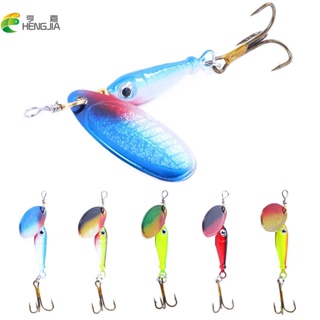 Hengjia เหยื่อตกปลาโลหะ หลากสี 5.5 ซม. 9 กรัม 1 ชิ้น Metal Spinnerbait Trolling Spoon Fishing Lure หยื่อตกปลา เหยื่อปลอม เหยื่อรุ่น Fishing Tackle