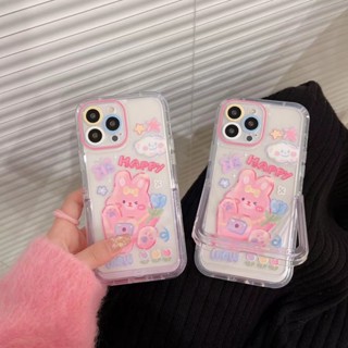 ✨ส่งเชือกเส้นเล็ก✨เคสไอโฟน 14 Pro Max 13 12 11 เคส for iPhone 14พลัส พร้อมขาตั้ง การ์ตูน พกง่ายๆ การป้องกันการตก Case