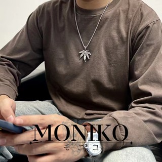 MONIKO สร้อยคอสแตนเลสผู้ชาย จี้ใบเมเปิล