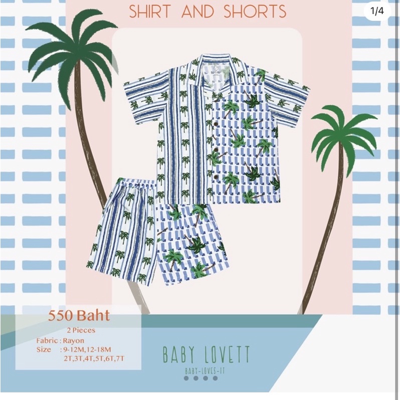 babylovett Palm Springs - Shirt and Shorts4t