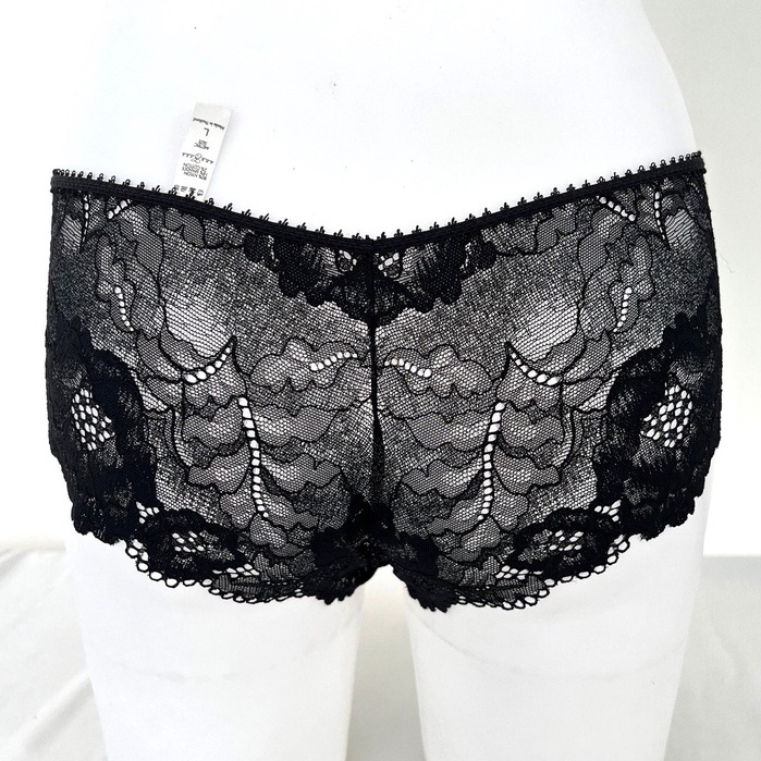 Annebra กางเกงใน ทรงบอยเลค ผ้าลูกไม้ Boyleg Panty รุ่น AU3-798 สีน้ำเงิน, สีดำ - รูปที่ 4