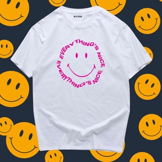 เสื้อยืดสกรีนลาย smile everything’s nice พร้อมส่ง✨