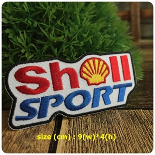 Shell ตัวรีดติดเสื้อ อาร์มรีด อาร์มปัก ตกแต่งเสื้อผ้า หมวก กระเป๋า แจ๊คเก็ตยีนส์ Racing Embroidered Iron on Patch 3