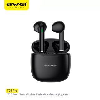 หูฟังไร้สาย Awei รุ่น T26Pro ต่อบลูทูธ ไมโครโฟนในตัว ลด-ตัดเสียงรบกวน เล็ก กะทัดรัด ไม่เจ็บหู