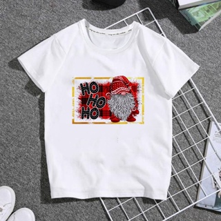 Christmas Gnome Santa Claus Cute Cartoon Christmas T-shirt Family Party Happy New Year Childrens Wear 471