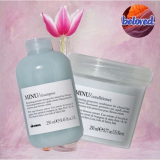 Davines Minu Shampoo/Conditioner/Hair MasK 250 ml แชมพู ครีมนวด มาส์ก สำหรับผมทำสี ฃ่วยปกป้องและเพิ่มประกายสีผมให้เงางาม