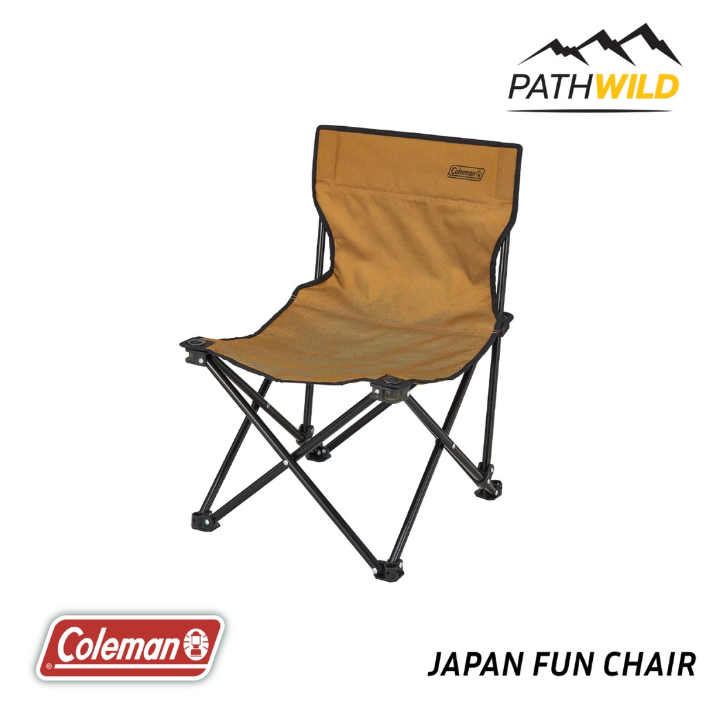เก้าอี้พับสำหรับแคมปิ้ง COLEMAN JAPAN FUN CHAIR สี COYOTE เล็ก เบา เอาไปไหนก็ได้