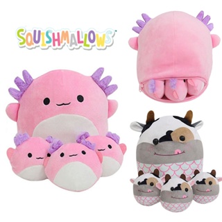 Cute Squishmallows Plush Toy Axolotl Cow Stuffed Animal Doll Soft Squishmallow Pillow For Kids Christmas Birthday Gift