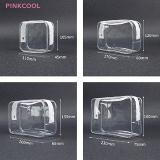 Pinkcool กระเป๋าเครื่องสําอาง PVC แบบใส เหมาะกับการเดินทาง สําหรับผู้หญิง 1 ชิ้น