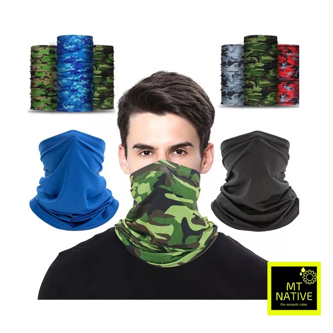 Min 2ps Bandana UV คอผ้าไหมน้ําแข็งหน้ากากใบหน้าขี่จักรยานมอเตอร์ไซด์ป้องกันฝุ่น KF94 Rider ผ้าพันคอ