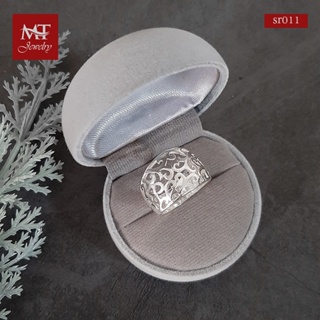 MT แหวนเงินแท้ ฉลุลาย ไซส์ : 55 Solid 925 Sterling Silver Ring (sr011) MT Jewelry มณีธารา