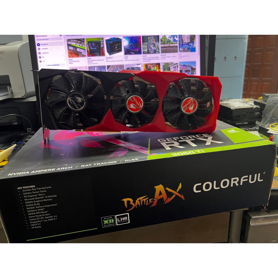 การ์ดจอ "สภาพนางฟ้า" 3060Ti NB V2 LHR-V ประกันไทย #การ์ดจอมือสอง