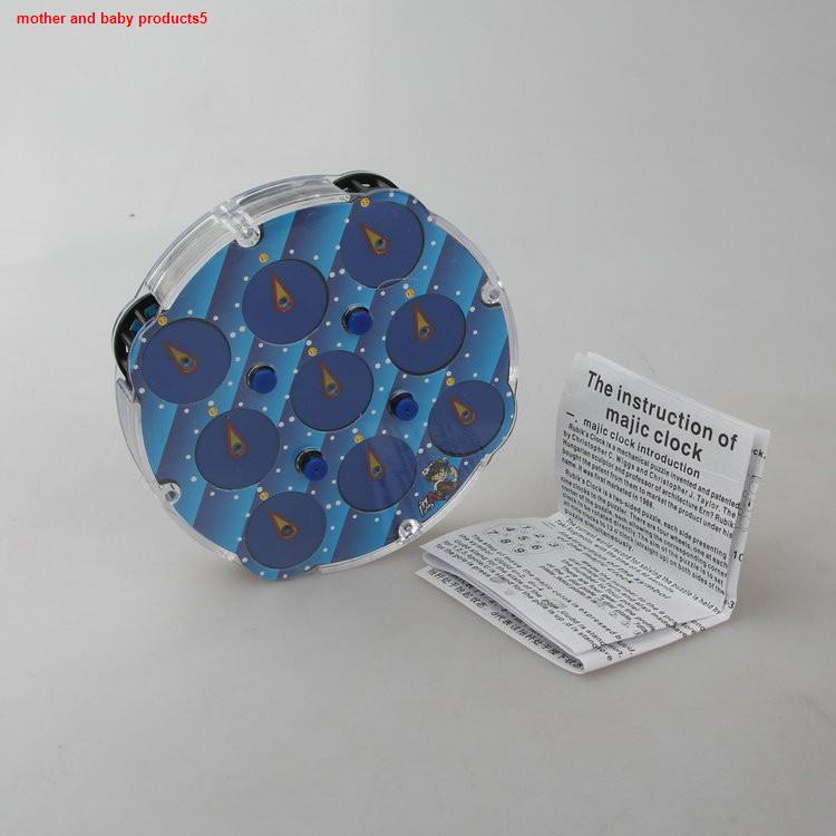 ส้นสูงLingao Magic A Rubiks-clock Watch สองด้าน Recovery Rubik's Cube โปร่งใส Blue Softcover