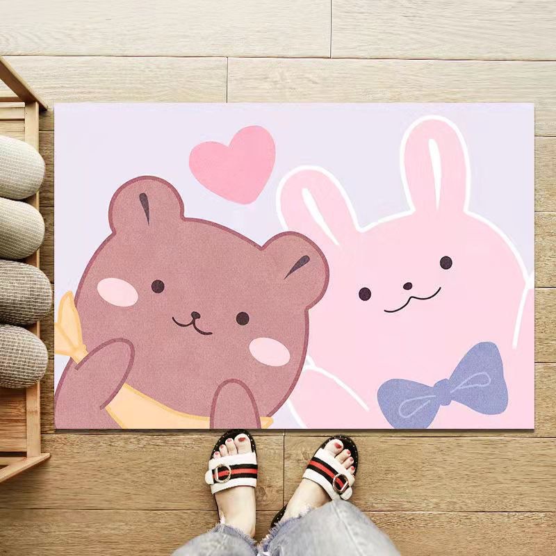 🌷New🌷พรมเช็ดเท้า พรมเช็ดเท้าห้องน้ำ ซับน้ำได้ดี ด้านล่างเป็นยางกันลื่น ลายการ์ตูนน่ารักๆ พร้อมส่ง - รูปที่ 4