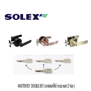 SOLEX งานสั่งทำ DOUBLE KEY กุญแจก้านโยกมือบิด No.1701 1702 1703 1704 Master Key  / Key Alike (ระบบดอก 2 ร่อง)