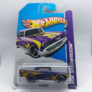 รถเหล็ก Hotwheels 57 chevy ม่วง (ib37)