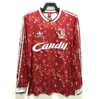 เสื้อกีฬาแขนยาว ลายทีมชาติฟุตบอล Liverpool 89 Liverpool สไตล์วินเทจ ไซซ์ S - XXL