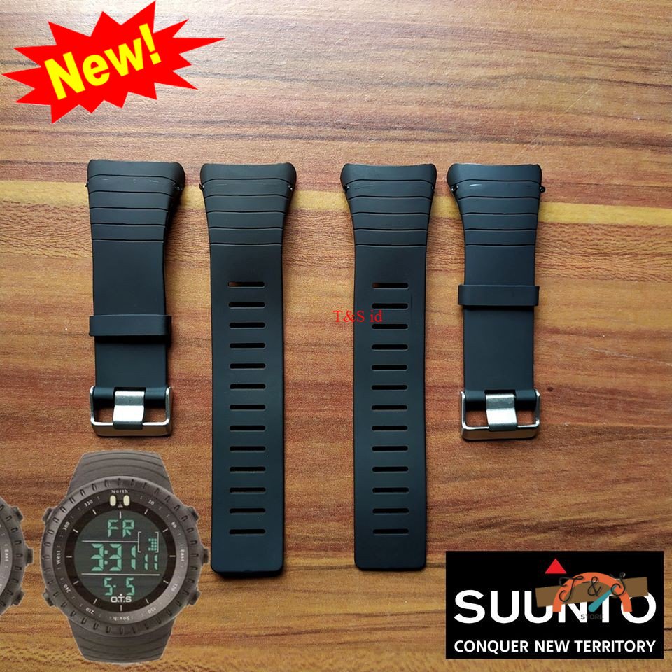 Hitam Suunto Core Sunto Core สายนาฬิกาข้อมือยาง สีดํา