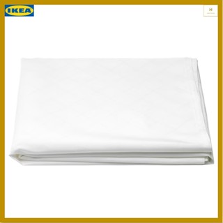 ผ้าปูโต๊ะ สีขาว ผลิตจากผ้าที่ไม่ยับง่าย ขนาด 145x240 ซม. FULLKOMLIG ฟุลคอมลิก (IKEA)