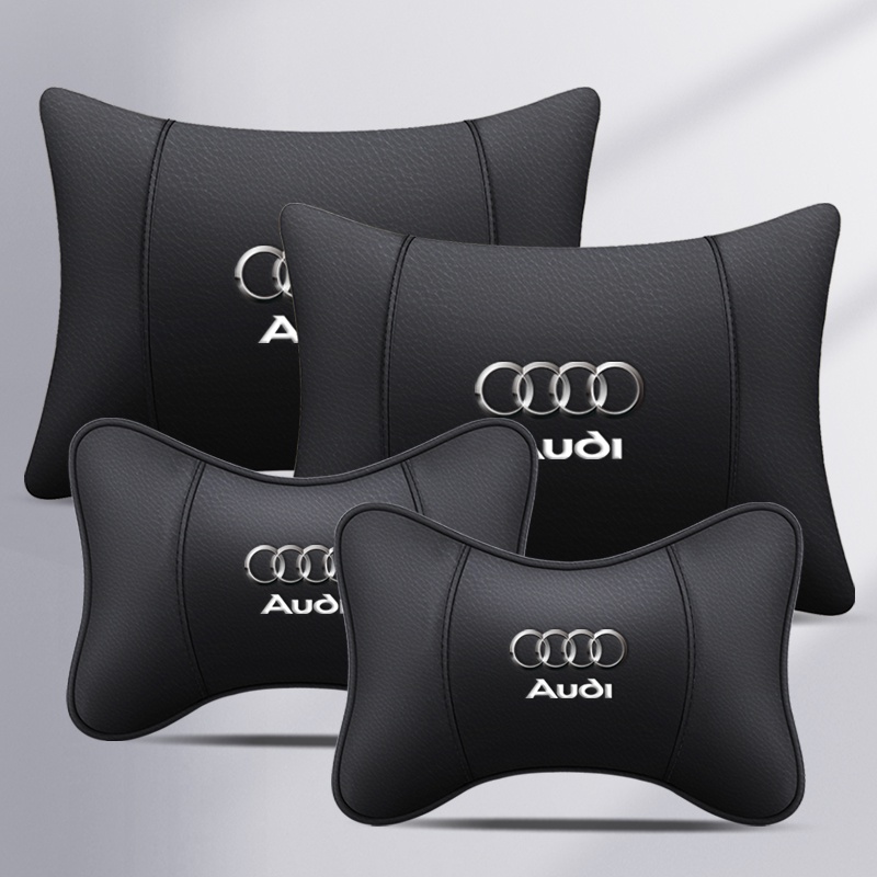 PU หนังรถหัวคอหมอนรถ Headrest คอสนับสนุนที่นั่งสําหรับ Audi A1 A3 A4 A5 A6 A7 A8 Q2 Q3 Q5 Q7 Q8 S4 S