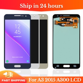 ของแท้ 4.5&amp;#39;&amp;#39; อะไหล่หน้าจอสัมผัสดิจิทัล LCD แบบเปลี่ยน สําหรับ Samsung Galaxy A3 2015 LCD A300H A300FU A300F