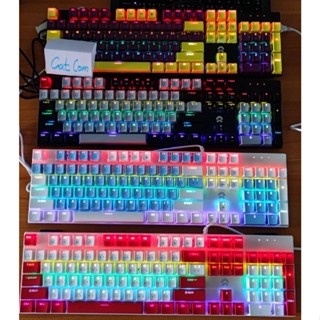 คีย์บอร์ดเกมมิ่ง Mechanical OKER K458 MIXED BACKLIT BLUESWITCH รับประกัน2ปี